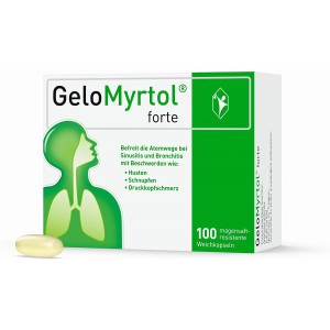 德国直邮 GeloMyrtol forte 桃金娘油胶囊 止咳化痰祛痰清肺鼻炎支气管炎肠溶胶囊 100粒